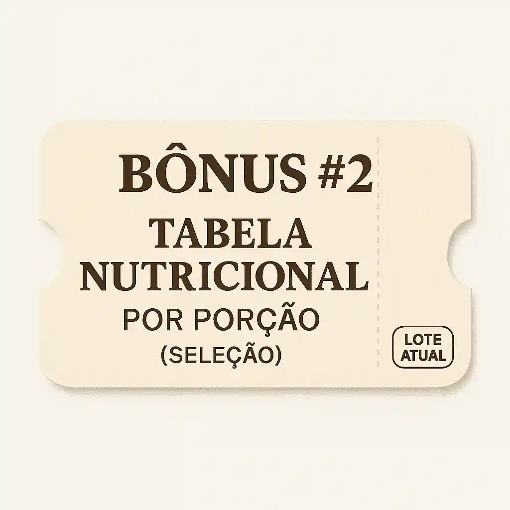 Tabela Nutricional por Porcao