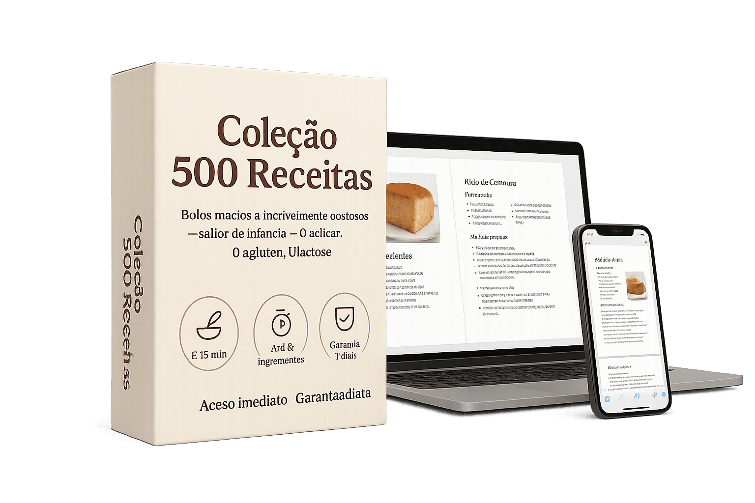 Mockup da Colecao 500 Receitas